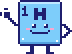 Pixel-art hydrogen tile buddy