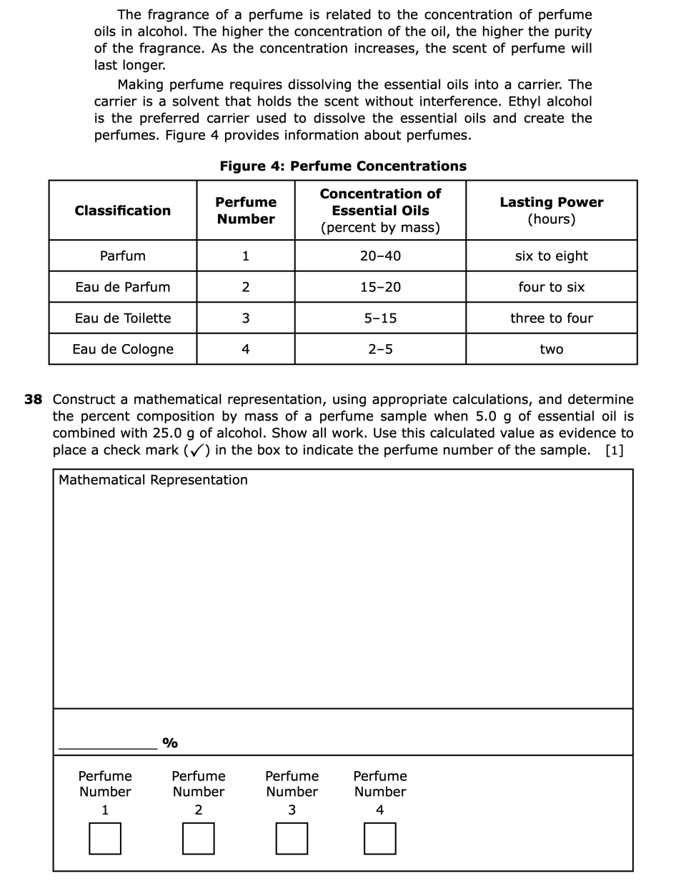 August 2026 Chemistry Regents question 38, Get a Whiff of That! cluster