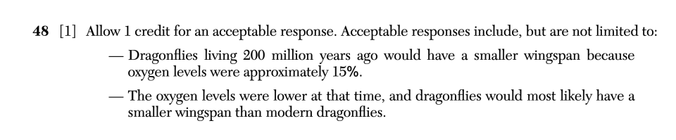 Answer key: January 2026 Earth and Space Sciences Regents question 48, The Carboniferous Period cluster