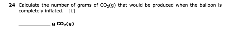 June 2026 Chemistry Regents question 24, Balloon Arches cluster