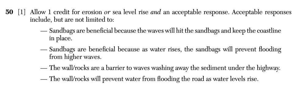 Answer key: June 2025 Earth and Space Sciences Regents question 50, Tectonics of the Hawaiian Islands cluster
