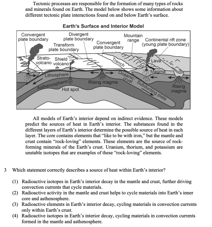 Modeling of Earth's Interior Sample Cluster, question 3