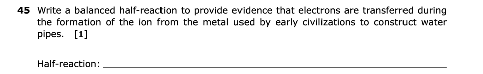 August 2026 Chemistry Regents question 45, Safe Transport of Drinking Water cluster