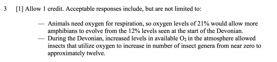 Answer key: Old Forest Sample Cluster, question 3