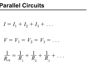 Parallel Circuits (Physics Reference Tables)