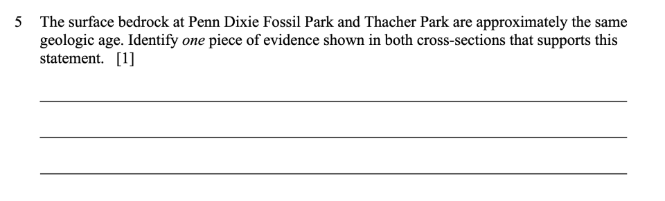 Fossil Parks in New York State Sample Cluster, question 5