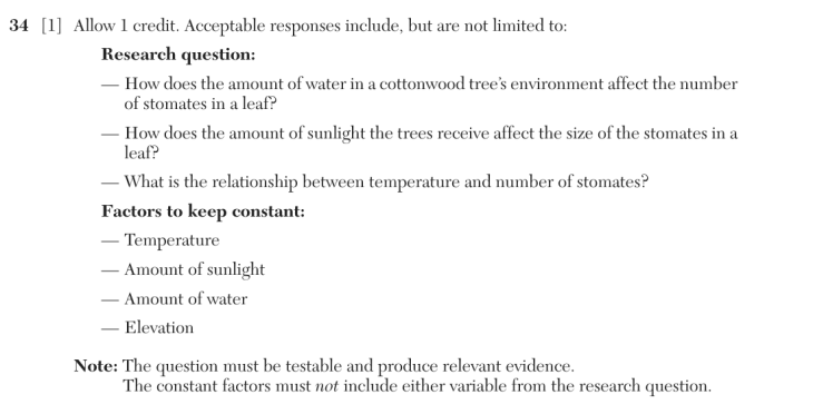Answer to Question 5