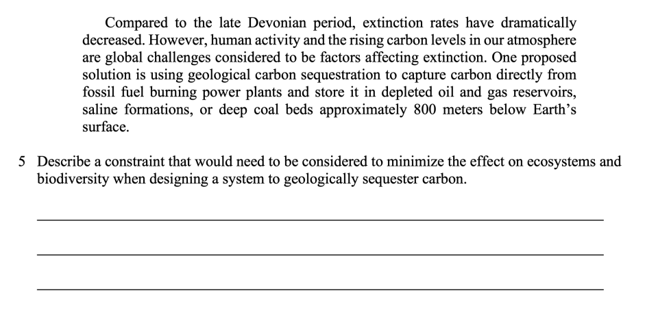 Old Forest Sample Cluster, question 5