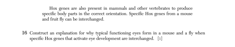 June 2025 Biology Regents question 16, Heads or Tails? cluster