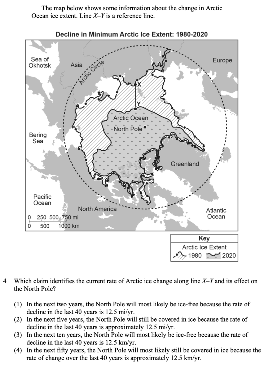Earth's Climate Sample Cluster, question 4