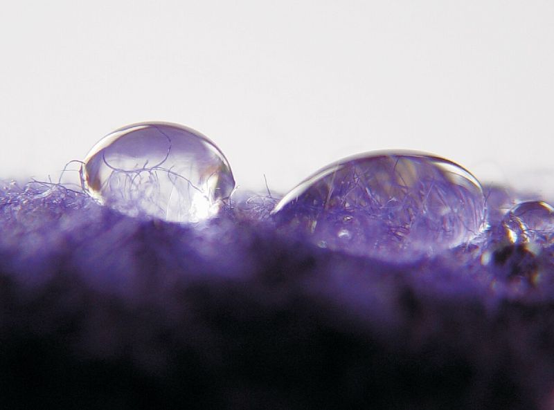 File:Water droplets on fabric (CSIRO).jpg