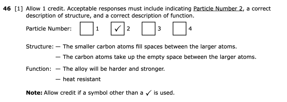 Answer key: August 2026 Chemistry Regents question 46, Safe Transport of Drinking Water cluster