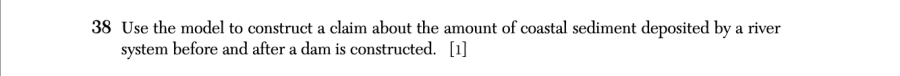 August 2025 Earth and Space Sciences Regents question 38, Dams and Flood Mitigation cluster