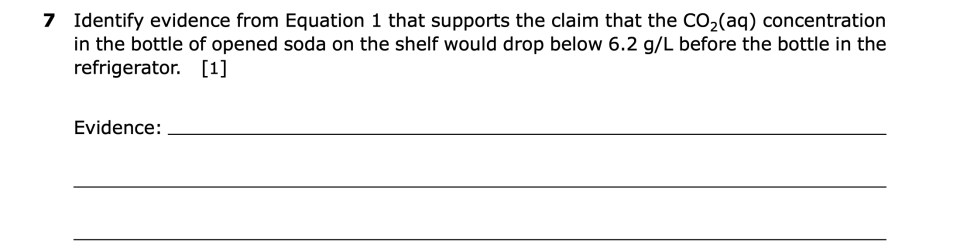 June 2026 Chemistry Regents question 7, Chemistry of Beverages cluster