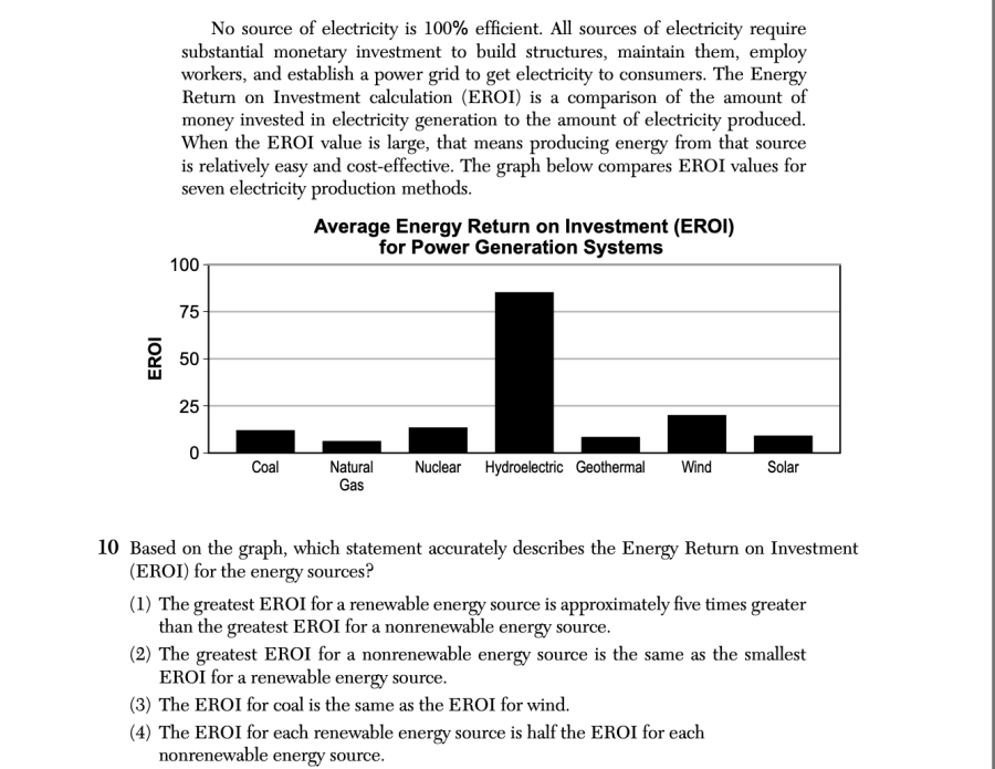 August 2025 Earth and Space Sciences Regents question 10, The Power of Water cluster