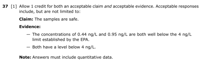 Answer to Question 5
