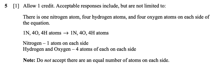 Answer to Question 5