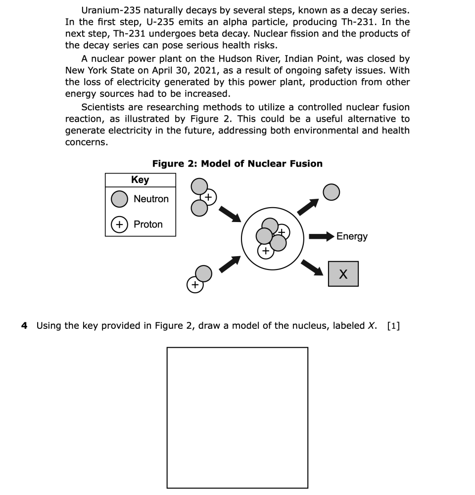 August 2026 Chemistry Regents question 4, Electricity Generation in New York State cluster