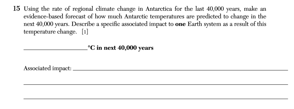 June 2025 Earth and Space Sciences Regents question 15, The Carbon Cycle cluster