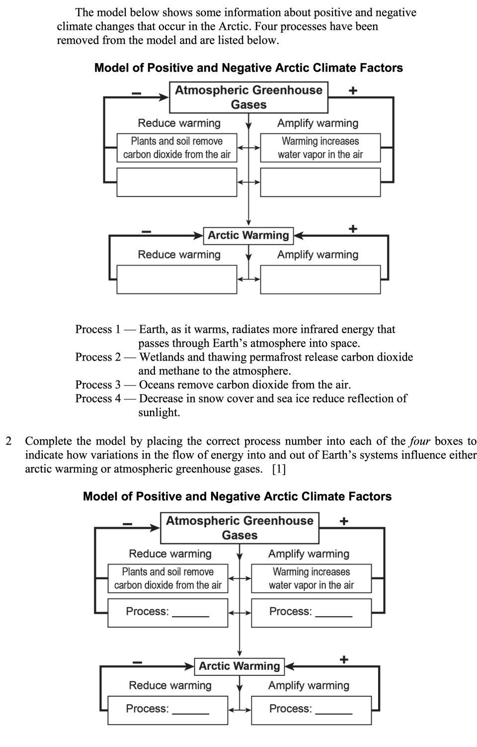 Earth's Climate Sample Cluster, question 2