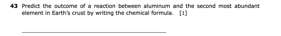 June 2026 Chemistry Regents question 43, All About Aluminum cluster